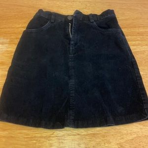 Black Brandy ribbed skirt